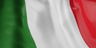 3D render İtalya bayrağı