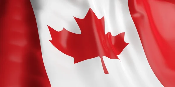 3d renderização bandeira do Canadá — Fotografia de Stock