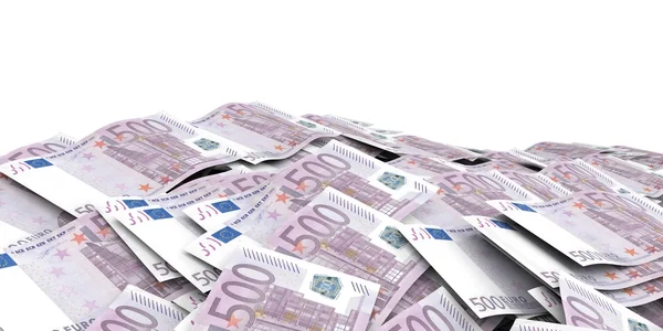 3d 渲染 500 欧元纸币背景 — 图库照片