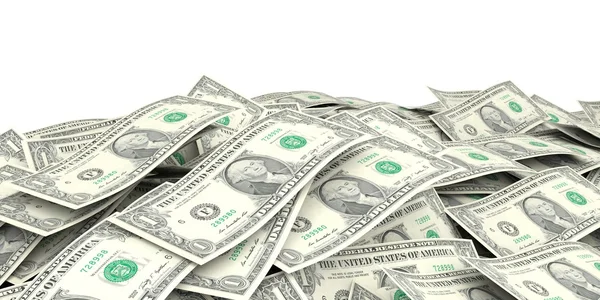 3D Rendering Ein-Dollar-Banknoten Hintergrund — Stockfoto