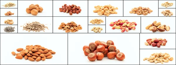 Varietate de colaj de nuci — Fotografie, imagine de stoc