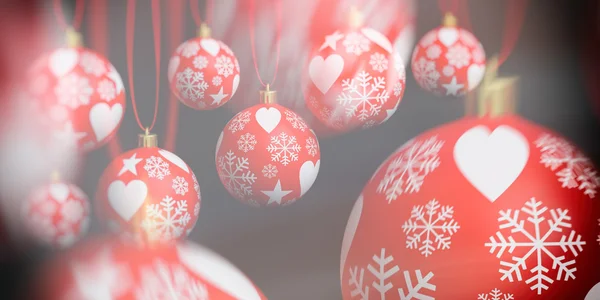 3d renderizado bolas de Navidad —  Fotos de Stock