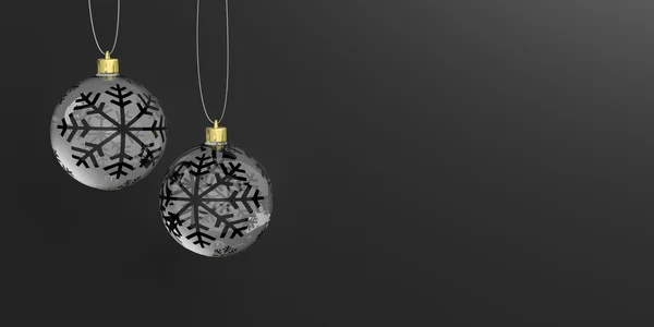 3D rendering abstracte kerstballen — Stockfoto