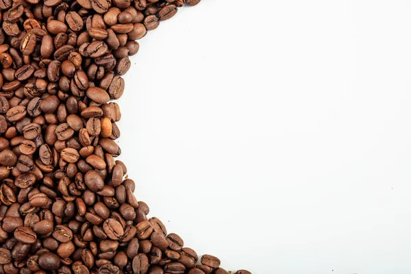 Kaffeebohnen Hintergrund und Copyspace — Stockfoto