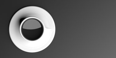 3D render fincan kahve