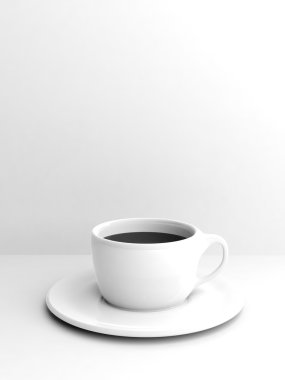 3D render fincan kahve