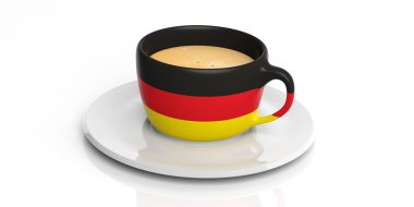 Alman bayrağı ile 3D render Kupası