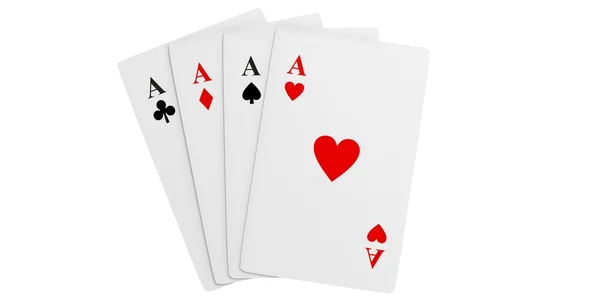 3d rendering four aces — Stock Photo, Image