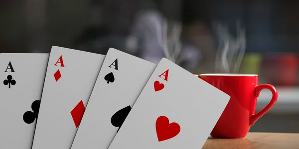3d rendering four aces  Stock Photo, Image