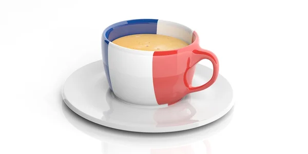 3d rendering cup with France flag — Stock Photo, Image