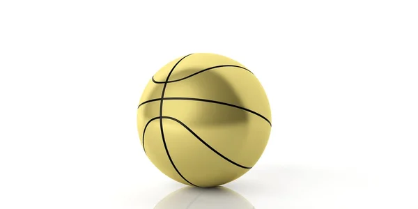 Beyaz arka plan üzerinde 3D render basketbol — Stok fotoğraf