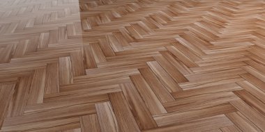 3D render cilalı ahşap zemin