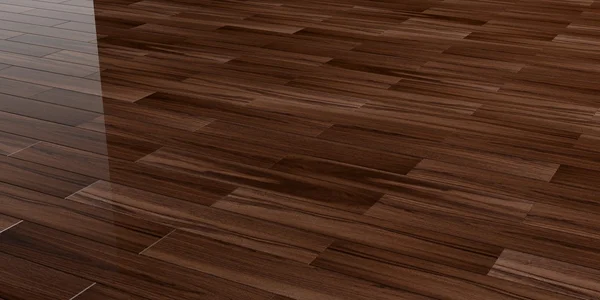 3d renderizado piso de madera pulida —  Fotos de Stock