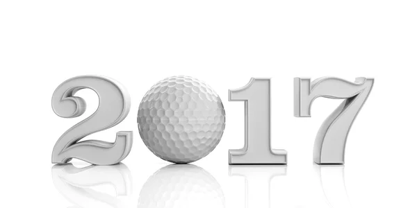 3d rendering golf ball 2017 — Stock Photo, Image