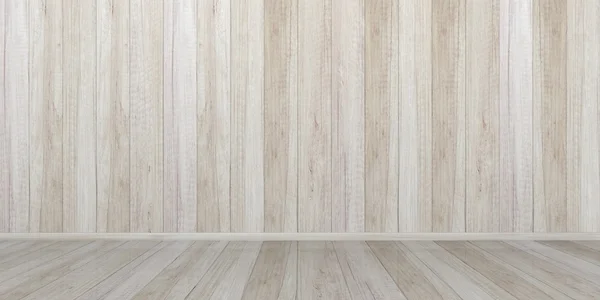 3 d レンダリングの木の床と壁 — ストック写真