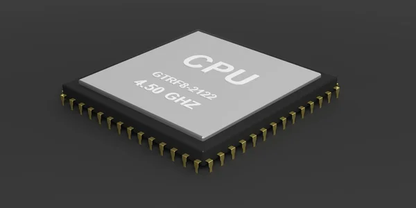 Procesador de cpu de renderizado 3d — Foto de Stock