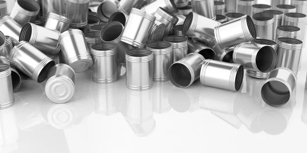 3d renderizado latas vacías — Foto de Stock