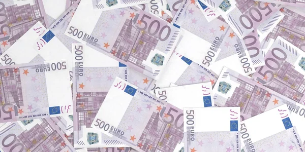 3d 渲染 500 欧元纸币 — 图库照片