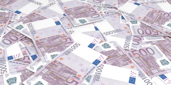3D rendering 500 euro-sedlar — Stockfoto
