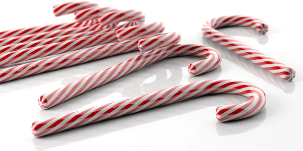 3d rendering candy canes — Stock Photo, Image