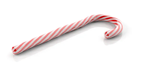 3d rendering candy cane on white background — Stock Photo, Image