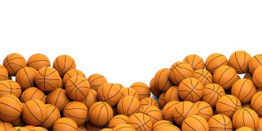 3D render basket topları arka plan