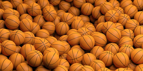 3D renderowania koszyk kulek tło — Zdjęcie stockowe