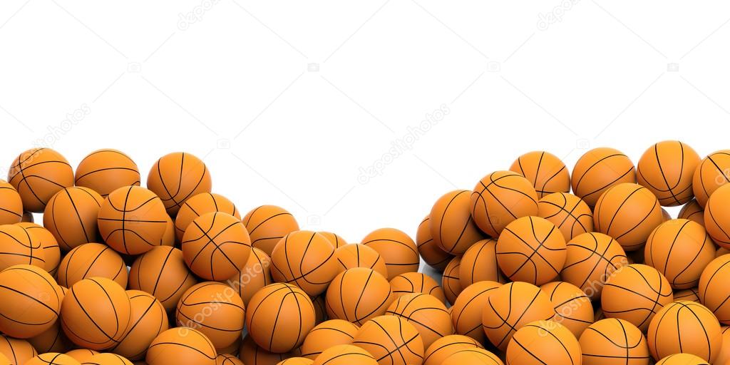 3d rendering basket balls background