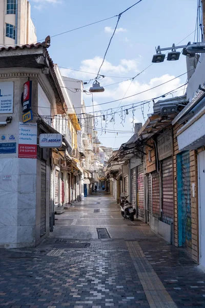 Atenas Grécia Novembro 2020 Fechamento Coronavírus Covid19 Ruas Vazias Centro — Fotografia de Stock