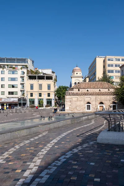 Atenas Grécia Novembro 2020 Fechamento Coronavírus Covid19 Ruas Vazias Centro — Fotografia de Stock