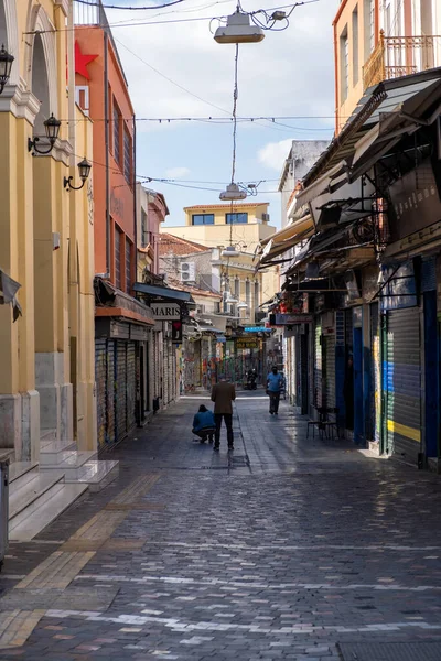 Athen Griechenland November 2020 Covid19 Coronavirus Lockdown Leere Straßen Stadtzentrum — Stockfoto