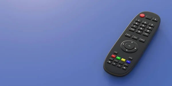 Remote Television Controller Isolated Blue Background Copy Space Illustration — 스톡 사진