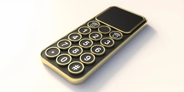 Telefone Móvel Estilo Steampunk Smartphone Retro Futurismo Com Botões Pretos — Fotografia de Stock