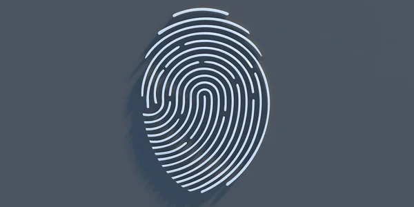 Fingerprint Sign Gray Black Color Background Access Control Detective Crime — Stock Photo, Image