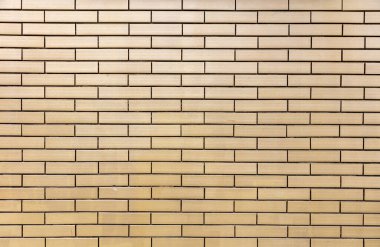 Tuğla duvar arka plan dokusu. Sıralı bej renkli tuğlalar, yatay geometrik tasarım, duvar cephesi, duvarcılık, duvar arkası, duvar kağıdı,, 