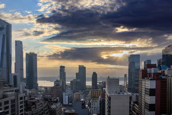 New York City Skyline Vue Aérienne Des Gratte Ciel New — Photo