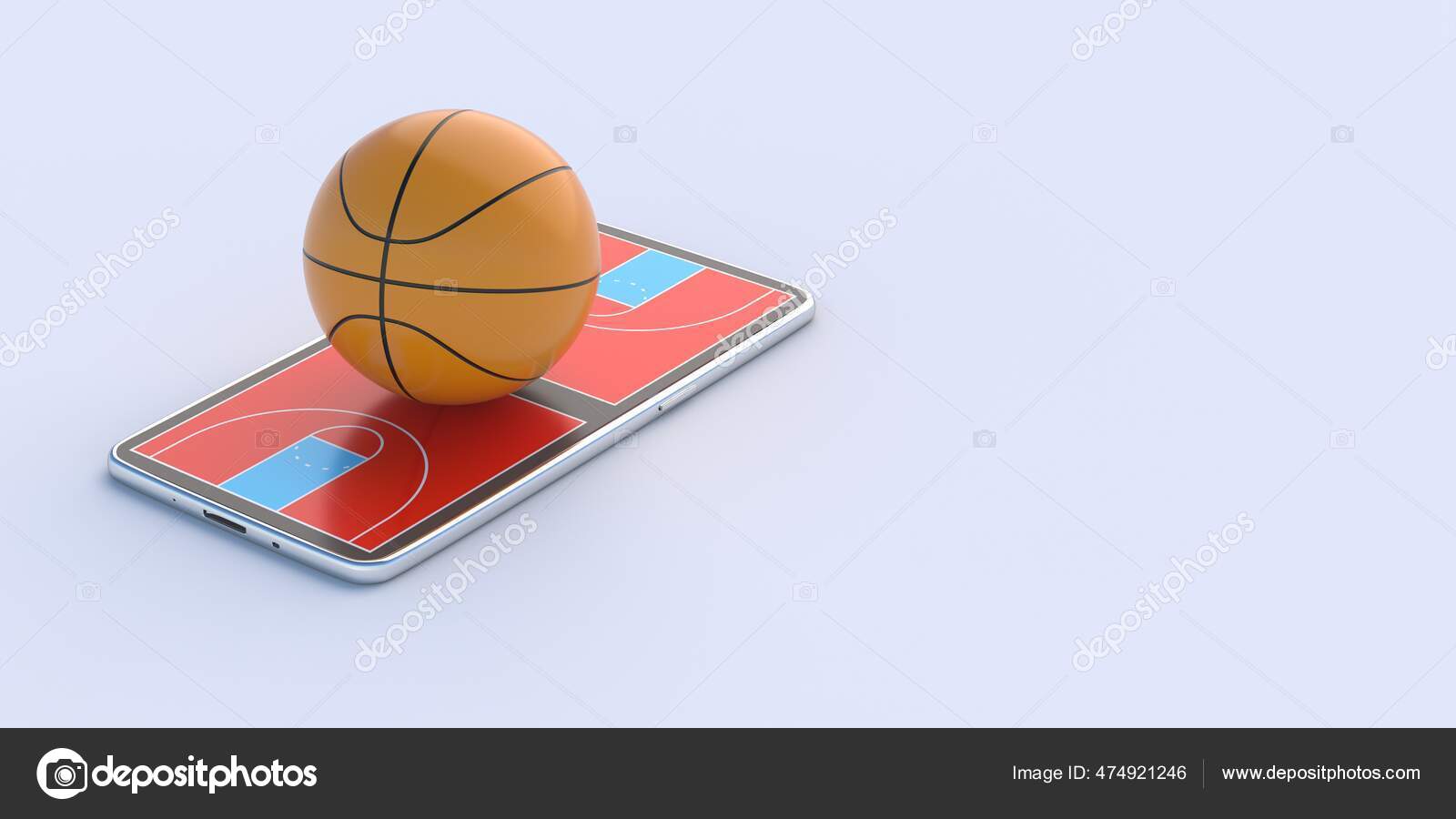 Conceito de jogo de basquete 3d renderização