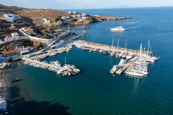 Греція Острів Кітнос Травня 2021 Року Aerial Drone Photo Kithnos — стокове фото