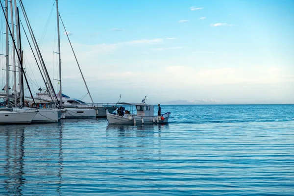 Greece Kythnos Island May 2021 Fishing Boat Wooden Traditional Vessel — Stock Photo, Image