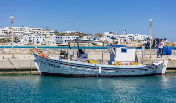Yunanistan Koufonisi Adası Cyclades Mayıs 2021 Geleneksel Ahşap Balıkçı Teknesi — Stok fotoğraf