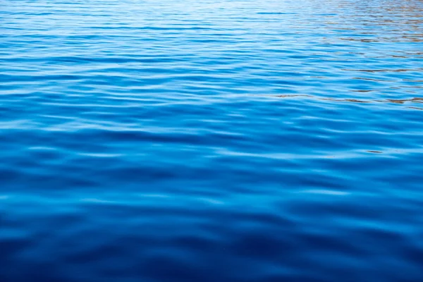 Sea Water Surface Calm Small Ripples Deep Blue Color Background — Fotografia de Stock