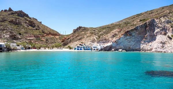 Milos Island Cyclades Greece Sandy Beach Turquoise Blue Crystal Sea — Stock Photo, Image