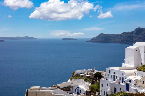 Île Santorin Grèce Paysage Urbain Oia Caldeira Sur Mer Égée — Photo