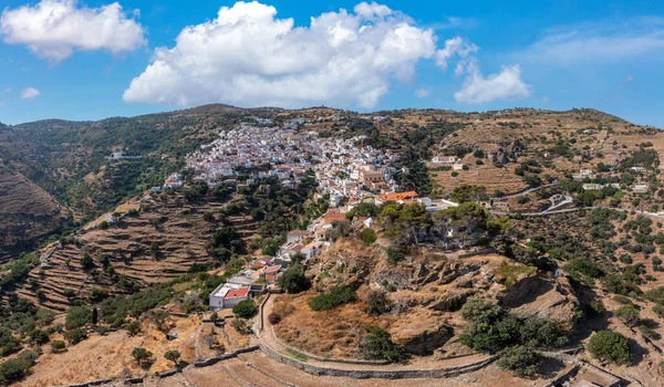 Greece Kea Tzia Island Ioulida Ioulis Cityscape Aerial Drone View — Stock Photo, Image