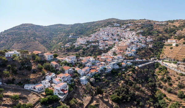 Griechenland Insel Kea Tzia Luftaufnahme Der Stadt Ioulida Mit Einer — Stockfoto