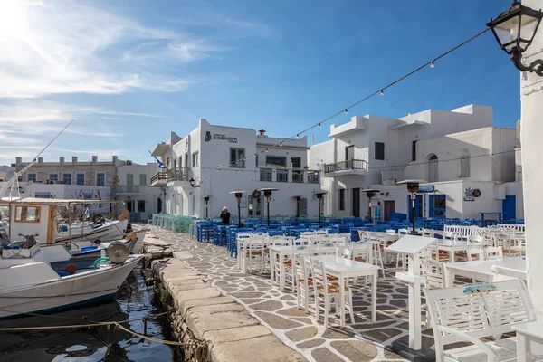 Греція Старий Порт Острова Парос Травня 2021 Року Циклади Типові — стокове фото