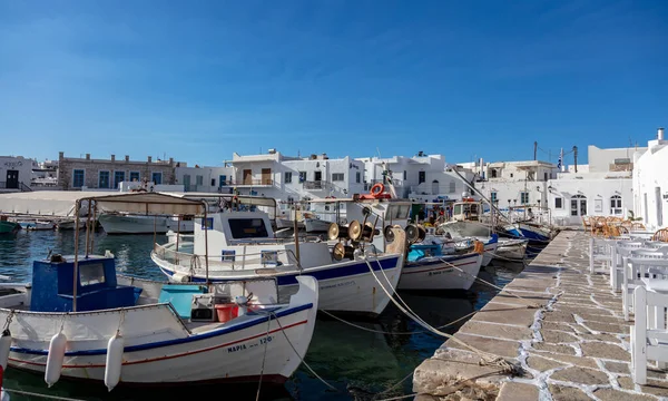 Греція Старий Порт Острова Парос Циклади Травня 2021 Року Типові — стокове фото
