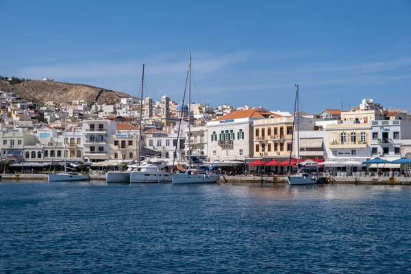 Syros Adası Cyclades Yunanistan Mayıs 2021 Hermoupolis Siros Veya Syra — Stok fotoğraf