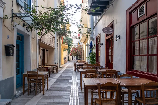 Nauplia Peloponnes Argolida Griechenland Juni 2021 Traditionelle Taverne Restaurant Mit — Stockfoto