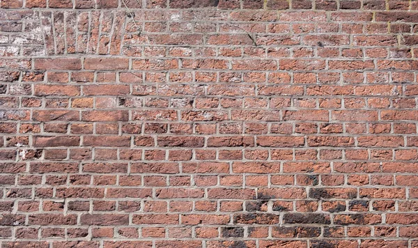 Tuğla duvar arkaplan yapısı. Eski tuğla duvar, kahverengi bloklar. Ön cephe ayrıntıları oluşturuluyor